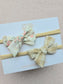 Revival Bow Co. - Baby Bow Headband Set • Neutral Floral Set