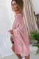 Pink Oversized Fold Over Sleeve Open Front Sweater